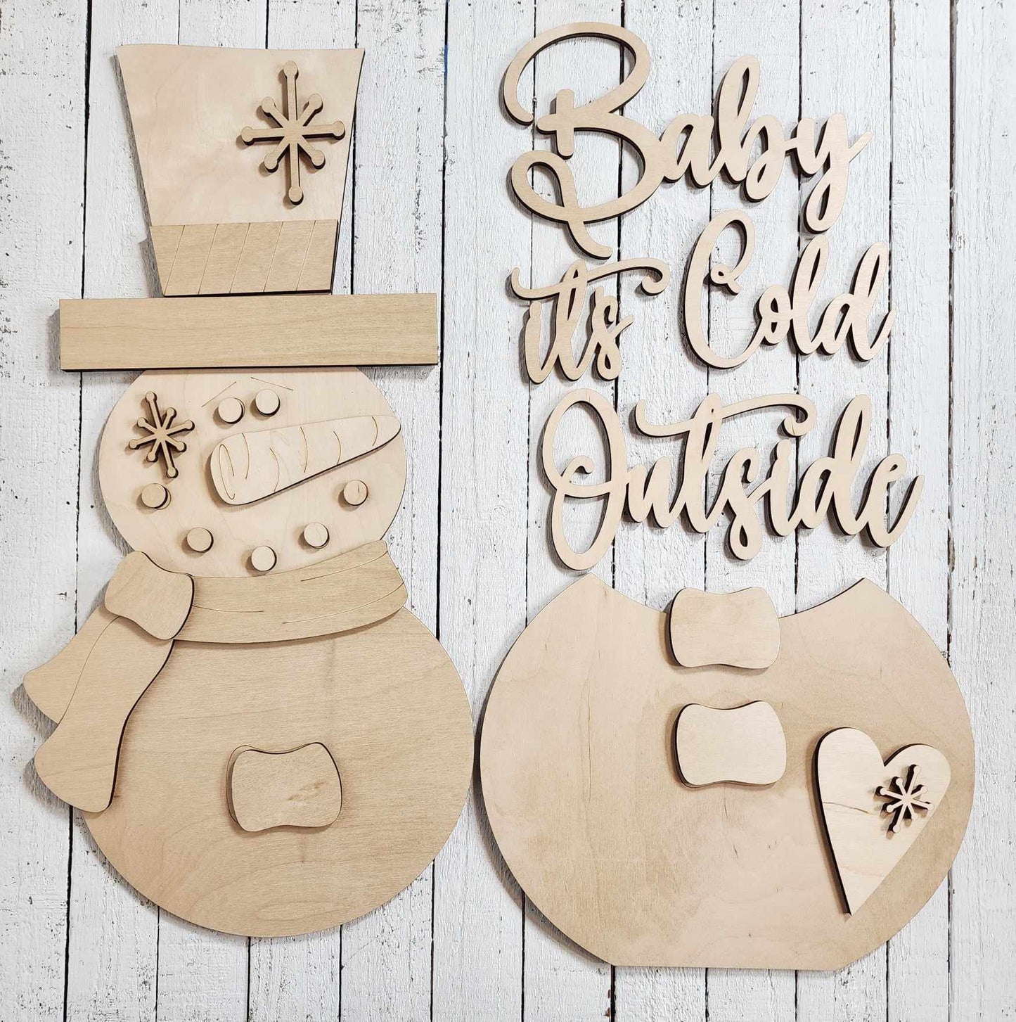 DIY Snowman Porch Sign Kit