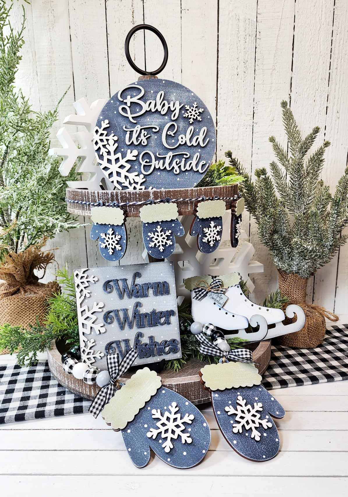 DIY Winter Wonderland Tiered Tray Kit